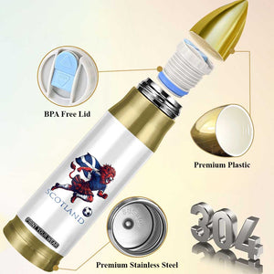 Scottish Lion Football Bullet Tumbler Brave Lion in Kilt with Flag Cape Pride TS02 Print Your Wear