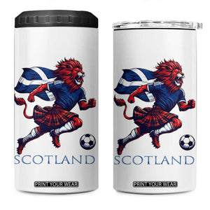 Scottish Lion Football 4 in 1 Can Cooler Tumbler Brave Lion in Kilt with Flag Cape Pride TS02 One Size: 16 oz White Print Your Wear
