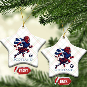 Scottish Lion Football Ceramic Ornament Brave Lion in Kilt with Flag Cape Pride TS02 Print Your Wear