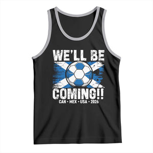 Well Be Coming Soccer Tank Top Scotland Flag Pride Football Fans TS02 Black Athletic Heather Print Your Wear