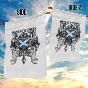 Scottish Heritage Crest Gothic Garden Flag Medieval Flag and Sword Celtic Pride TS02 Print Your Wear