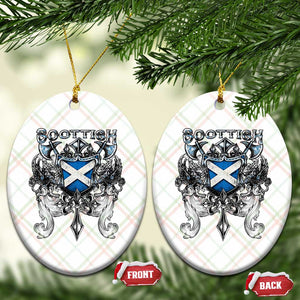 Scottish Heritage Crest Gothic Ceramic Ornament Medieval Flag and Sword Celtic Pride TS02 Print Your Wear