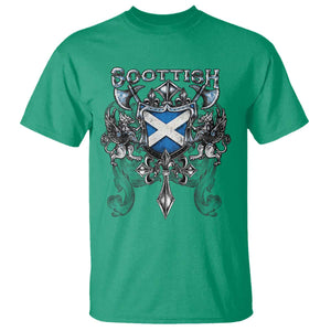 Scottish Heritage Crest Gothic T Shirt Medieval Flag and Sword Celtic Pride TS02 Irish Green Print Your Wear