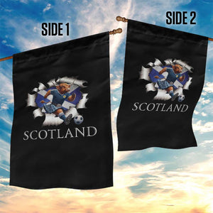Funny Highland Cow in Kilt Footballer Garden Flag We'll Be Coming Scottish Pride Football Fans TS02 Print Your Wear