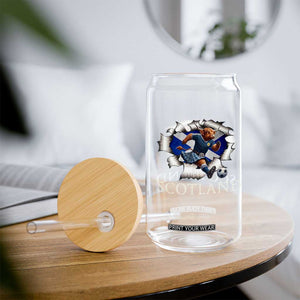 Funny Highland Cow in Kilt Footballer Glass Can We'll Be Coming Scottish Pride Football Fans TS02 Print Your Wear