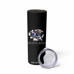 Funny Highland Cow in Kilt Footballer Skinny Tumbler We'll Be Coming Scottish Pride Football Fans TS02 Print Your Wear