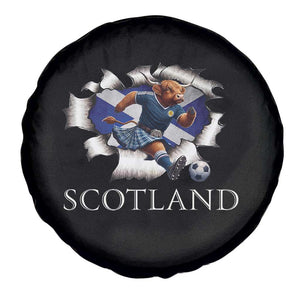 Funny Highland Cow in Kilt Footballer Spare Tire Cover We'll Be Coming Scottish Pride Football Fans TS02 Print Your Wear