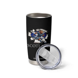 Funny Highland Cow in Kilt Footballer Tumbler Cup We'll Be Coming Scottish Pride Football Fans TS02 Print Your Wear