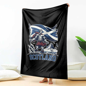 Scottish Warrior Throw Blanket Brave Highland Hero Scotland Flag TS02 Print Your Wear