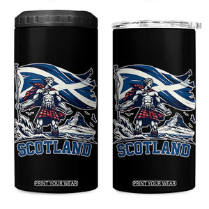 Scottish Warrior 4 in 1 Can Cooler Tumbler Brave Highland Hero Scotland Flag TS02 One Size: 16 oz Black Print Your Wear