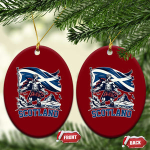 Scottish Warrior Ceramic Ornament Brave Highland Hero Scotland Flag TS02 Print Your Wear