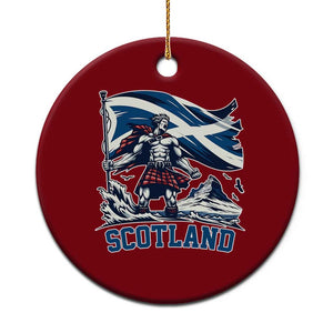 Scottish Warrior Ceramic Ornament Brave Highland Hero Scotland Flag TS02 1pc Red Print Your Wear