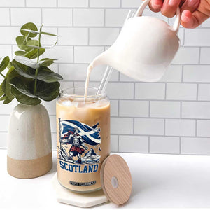 Scottish Warrior Glass Can Brave Highland Hero Scotland Flag TS02 Print Your Wear