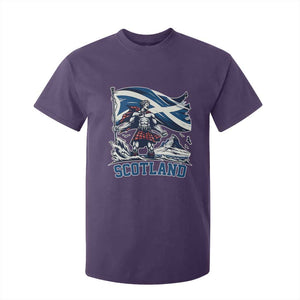 Scottish Warrior T Shirt For Kid Brave Highland Hero Scotland Flag TS02 Purple Print Your Wear