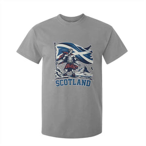 Scottish Warrior T Shirt For Kid Brave Highland Hero Scotland Flag TS02 Sport Gray Print Your Wear