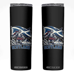 Scottish Warrior Skinny Tumbler Brave Highland Hero Scotland Flag TS02 Black Print Your Wear