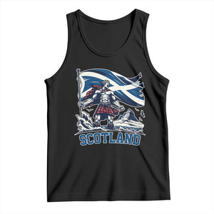 Scottish Warrior Tank Top Brave Highland Hero Scotland Flag TS02 Black Print Your Wear
