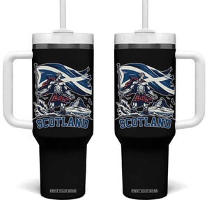 Scottish Warrior Tumbler With Handle Brave Highland Hero Scotland Flag TS02 One Size: 40 oz Black Print Your Wear