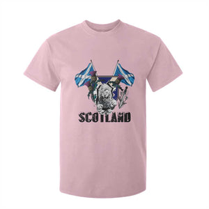 Roaring Scottish Lion Crest T Shirt For Kid Thistle Scotland Flag Emblem for Brave Highlanders TS02 Light Pink Print Your Wear