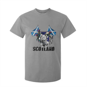 Roaring Scottish Lion Crest T Shirt For Kid Thistle Scotland Flag Emblem for Brave Highlanders TS02 Sport Gray Print Your Wear