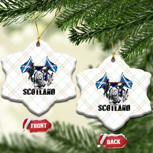 Roaring Scottish Lion Crest Ceramic Ornament Thistle Scotland Flag Emblem for Brave Highlanders TS02 Print Your Wear