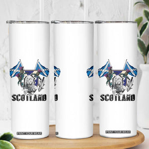 Roaring Scottish Lion Crest Skinny Tumbler Thistle Scotland Flag Emblem for Brave Highlanders TS02 Print Your Wear