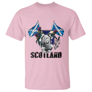 Roaring Scottish Lion Crest T Shirt Thistle Scotland Flag Emblem for Brave Highlanders TS02 Light Pink Print Your Wear