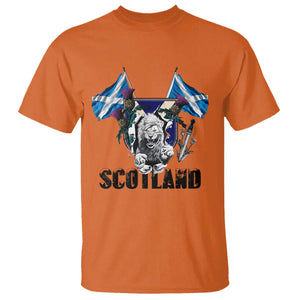 Roaring Scottish Lion Crest T Shirt Thistle Scotland Flag Emblem for Brave Highlanders TS02 Orange Print Your Wear