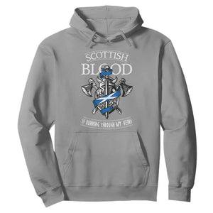 Scottish Blood Running Through My Veins Hoodie Viking Axe and Sword Heritage TS02 Sport Gray Print Your Wear