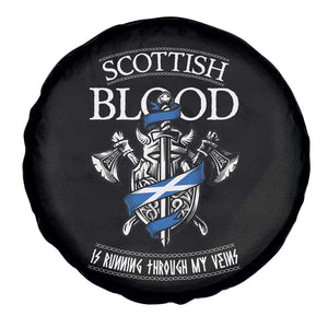Scottish Blood Running Through My Veins Spare Tire Cover Viking Axe and Sword Heritage TS02 Print Your Wear