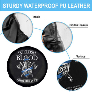 Scottish Blood Running Through My Veins Spare Tire Cover Viking Axe and Sword Heritage TS02 Print Your Wear