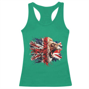 Roaring British Lion Flag Racerback Tank Top Union Jack UK Pride TS02 Irish Green Print Your Wear