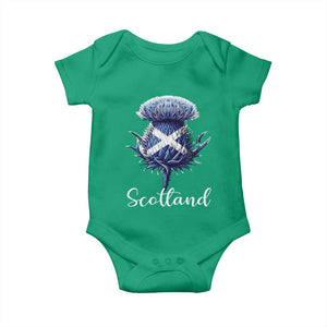 Scotland Thistle Floral Emblem Saltire Flag Baby Onesie Patriotic Scottish Heritage