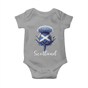 Scotland Thistle Floral Emblem Saltire Flag Baby Onesie Patriotic Scottish Heritage