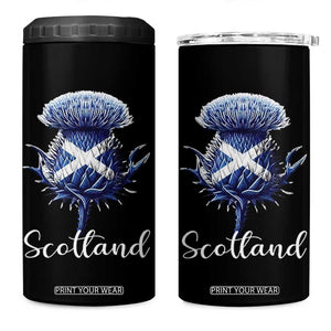 Scotland Thistle Floral Emblem Saltire Flag 4 in 1 Can Cooler Tumbler Patriotic Scottish Heritage
