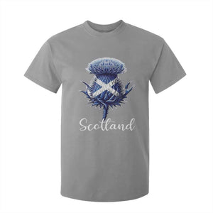 Scotland Thistle Floral Emblem Saltire Flag T Shirt For Kid Patriotic Scottish Heritage