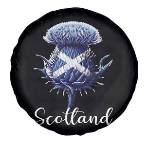 Scotland Thistle Floral Emblem Saltire Flag Spare Tire Cover Patriotic Scottish Heritage
