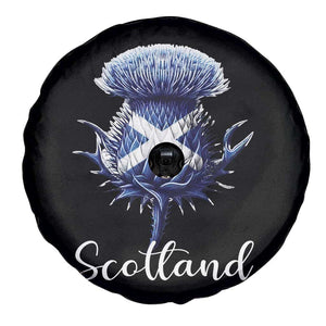 Scotland Thistle Floral Emblem Saltire Flag Spare Tire Cover Patriotic Scottish Heritage