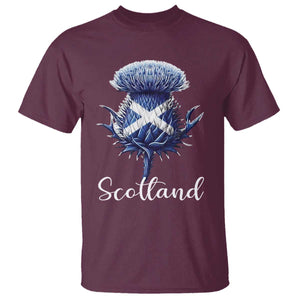 Scotland Thistle Floral Emblem Saltire Flag T Shirt Patriotic Scottish Heritage