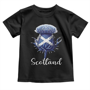 Scotland Thistle Floral Emblem Saltire Flag Toddler T Shirt Patriotic Scottish Heritage