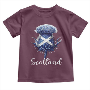 Scotland Thistle Floral Emblem Saltire Flag Toddler T Shirt Patriotic Scottish Heritage
