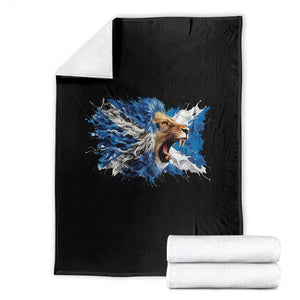 Roaring Scottish Lion Throw Blanket Braveheart Scotland Flag Pride TS02 Black Print Your Wear