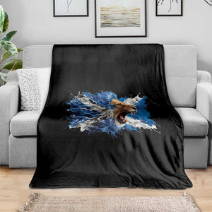 Roaring Scottish Lion Throw Blanket Braveheart Scotland Flag Pride TS02 Print Your Wear