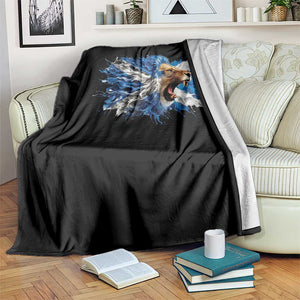 Roaring Scottish Lion Throw Blanket Braveheart Scotland Flag Pride TS02 Print Your Wear
