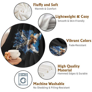 Roaring Scottish Lion Throw Blanket Braveheart Scotland Flag Pride TS02 Print Your Wear