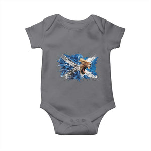 Roaring Scottish Lion Baby Onesie Braveheart Scotland Flag Pride TS02 Charcoal Print Your Wear