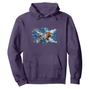 Roaring Scottish Lion Hoodie Braveheart Scotland Flag Pride TS02 Purple Print Your Wear