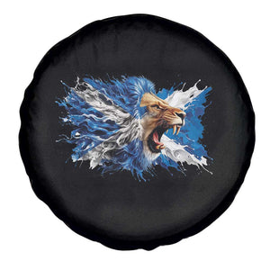 Roaring Scottish Lion Spare Tire Cover Braveheart Scotland Flag Pride TS02 Print Your Wear