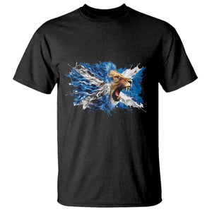 Roaring Scottish Lion T Shirt Braveheart Scotland Flag Pride TS02 Black Print Your Wear