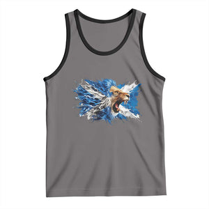 Roaring Scottish Lion Tank Top Braveheart Scotland Flag Pride TS02 Deep Heather Black Print Your Wear